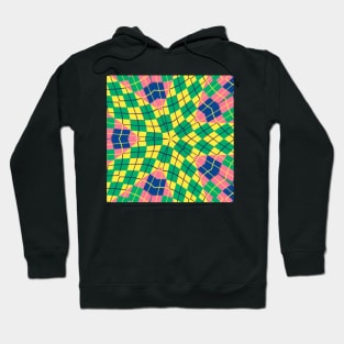 Colorful Kaleidoscope Checkered Design Hoodie